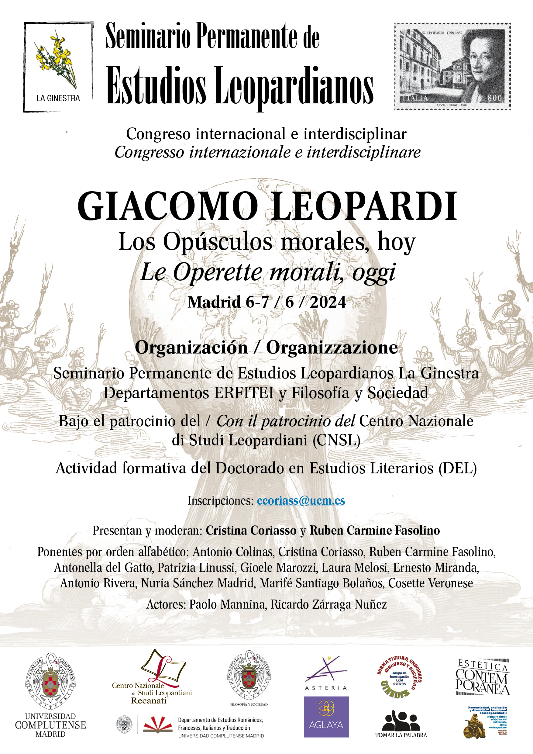 Le Operette morali, oggi / Los Opúsculos morales, hoy