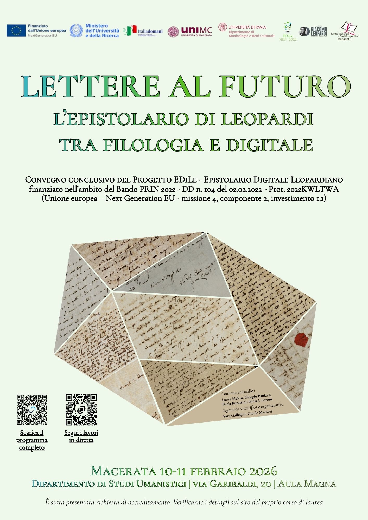 Lettere al futuro. L'epistolario di Leopardi tra filologia e digitale