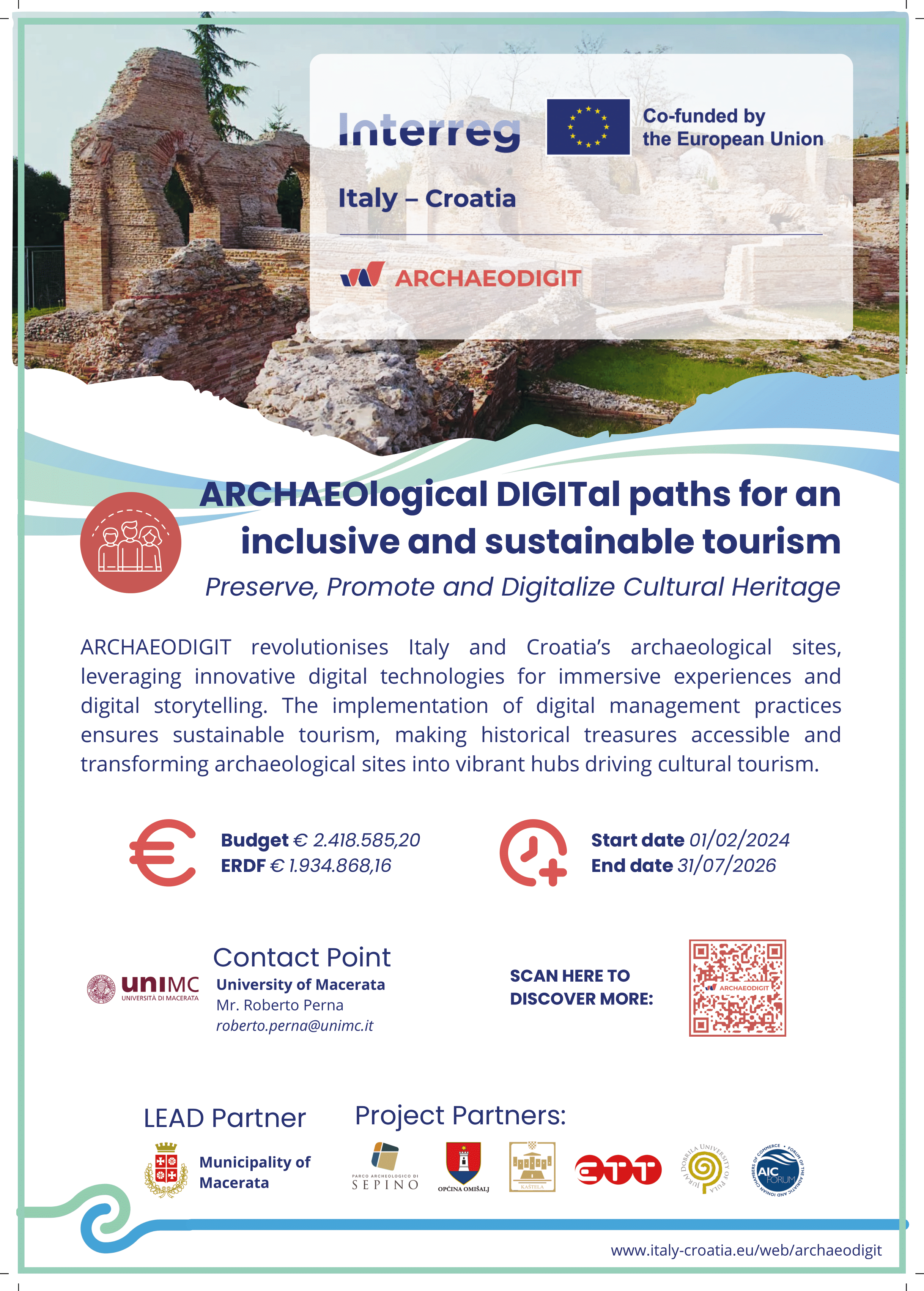 ARCHAEODIGIT - ARCHAEOlogical DIGITal paths for an inclusive and sustainable tourism