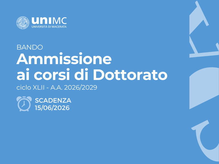 Bando per l’ammissione ai corsi di Dottorato di ricerca – XLII ciclo