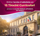 Bando per tirocini nelle Scuole italiane all’estero