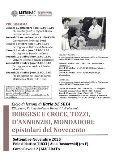 BORGESE E CROCE, TOZZI, D’ANNUNZIO, MONDADORI: epistolari del Novecento