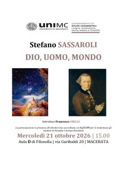 Conferenza "Stefano SASSAROLI - DIO, UOMO, MONDO"