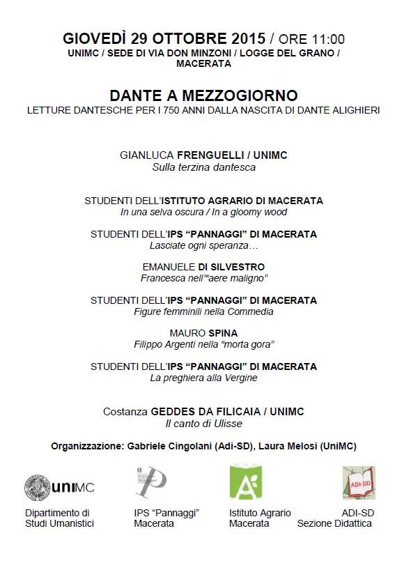 Programma Dante a mezzogiorno