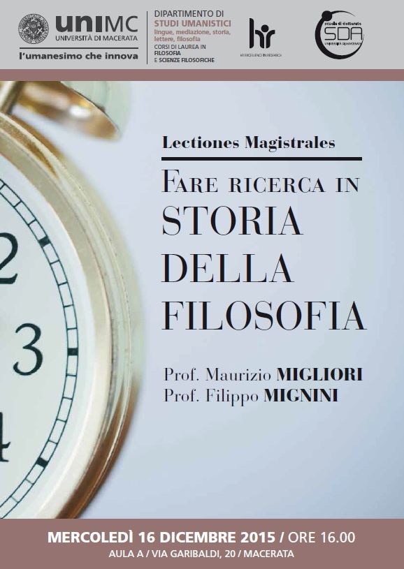 Locandina Lectiones magistrales
