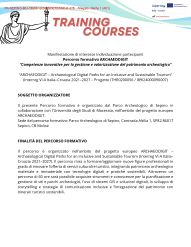 Manifestazione di interesse individuazione partecipanti Percorso formativo ARCHAEODIGIT “Competenze innovative per la gestione e valorizzazione del patrimonio archeologico” 