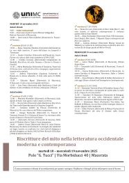 Riscritture del mito nella letteratura occidentale moderna e contemporanea 