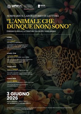 Seminario “L’animale che dunque (non) sono”. Itinerari di lingua e letteratura fra prose e versi animali